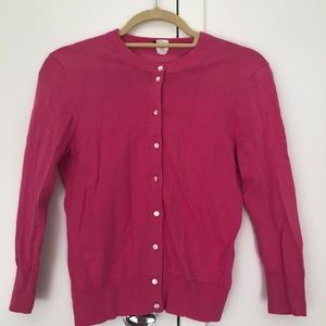 Hot Pink JCrew Small Cardigan; Great Pink Color